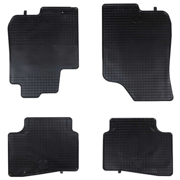 vidaXL Covor pentru mașină 4 pcs Negru Cauciuc