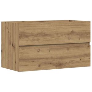 vidaXL Dulap de chiuvetă stejar artizanal 90x38,5x45 cm lemn prelucrat