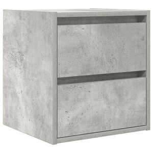 vidaXL Noptiera de perete gri beton 38x34x40 cm