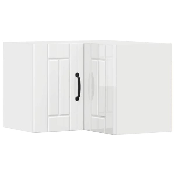 vidaXL Dulap de bucătărie Alb lucios 57 x 57 x 40 cm Lemn compozit