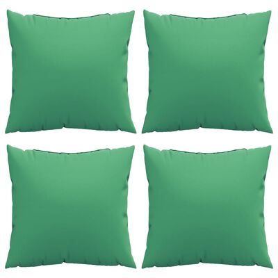 vidaXL Perne decorative, 4 buc., verde, 50x50 cm, material textil