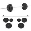 vidaXL Set haltere 30 kg