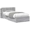 vidaXL Cadru de pat cu depozitare cu headboard Sonoma gri 90 x 190 cm