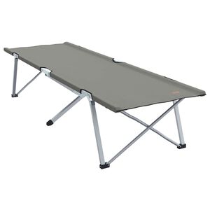 vidaXL Pat pliabil pentru camping Manual Gri 194 x 62,5 x 42,5 cm