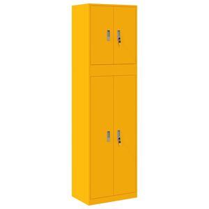 vidaXL Dulap de depozitare 2 buc. Galben muștar 60 x 40 x 210 cm Oțel