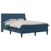 vidaXL Cadru de pat cu saltea cu saltea albastru 180 x 200 cm Catifea