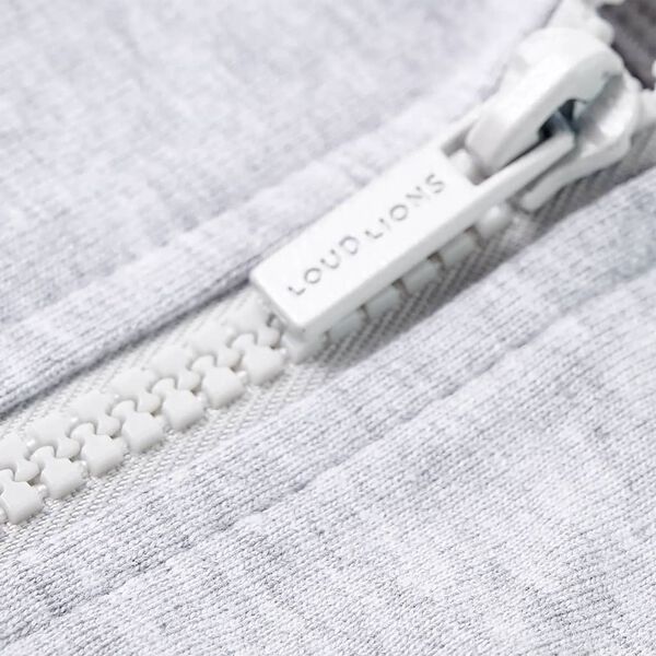 Hanorac pentru copii cu glugă și fermoar, gri, 92