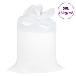 vidaXL Umplere cu sacul de fasole, EPS 50 L, alb, 18 kg/m&sup3;