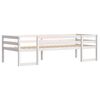 vidaXL Cadru de pat pentru copii, alb, 75x190 cm, lemn masiv de pin
