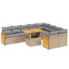 vidaXL Set canapele de grădină cu perne, 10 piese, bej, poliratan