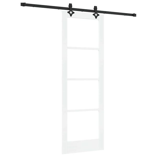 vidaXL Ușă glisantă ORKDAL Alb și negru 73,5 x 211 cm