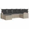 vidaXL Set de canapea 6 buc. Gri deschis poliratan