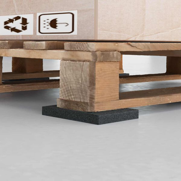 vidaXL Pad de Cauciuc Negru Cauciuc