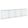 vidaXL Coș gabion cu capac, 400x50x100 cm, fier galvanizat