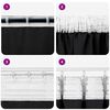 vidaXL Perdele Opaque cu Inel 2 pcs Negru 260 x 140 cm Poliester