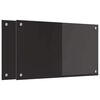 vidaXL Panou de bucătărie 2 buc. Negru 70 x 40 cm sticlă securizată