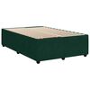 vidaXL Pat box spring cu saltea, verde &icirc;nchis, 120x190 cm, catifea