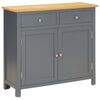 vidaXL Dulap, 90x33,5x83 cm, lemn masiv de stejar