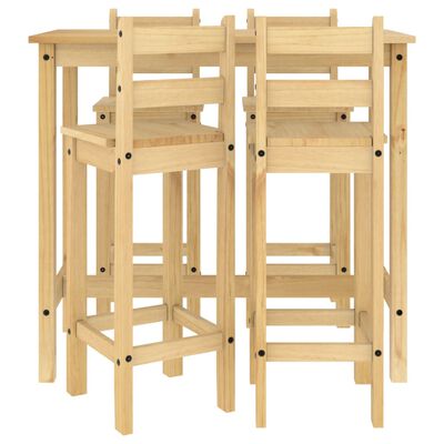 vidaXL Set mobilier de bar, 5 piese, lemn masiv de pin
