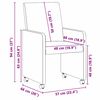 vidaXL Scaune de dining cu roți cu roți 2 pcs Negru 57 x 66 x 94 cm