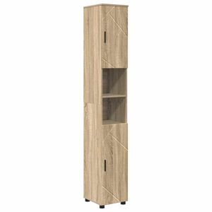 vidaXL Dulap de Baie cu depozitare Stejar Sonoma 30 x 35 x 192 cm