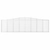 vidaXL Coșuri gabion arcuite 20 buc, 400x30x100/120 cm fier galvanizat