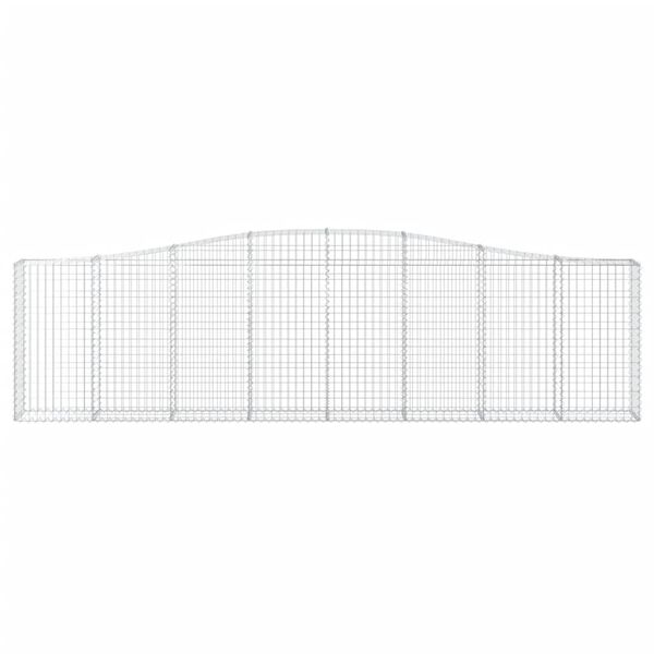 vidaXL Coșuri gabion arcuite 20 buc, 400x30x100/120 cm fier galvanizat