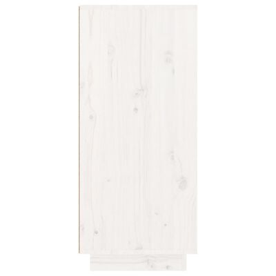 vidaXL Pantofar, alb, 60x35x80 cm, lemn masiv de pin