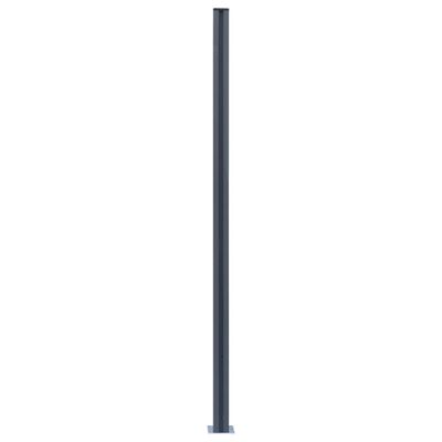vidaXL Stâlpi de gard, 2 buc., gri închis, 185 cm, aluminiu