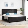 vidaXL Pat cu arcuri cu saltea cu headboard Negru 200 x 200 cm Catifea