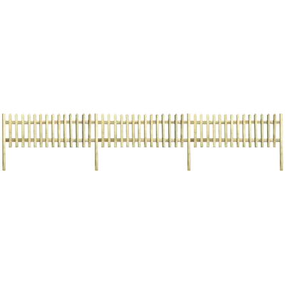 vidaXL Gard din șipci, 5,1 m, 130 cm, 5/7 cm, lemn de pin tratat