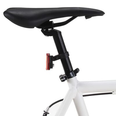vidaXL Bicicletă cu angrenaj fix, alb și verde, 700c, 51 cm