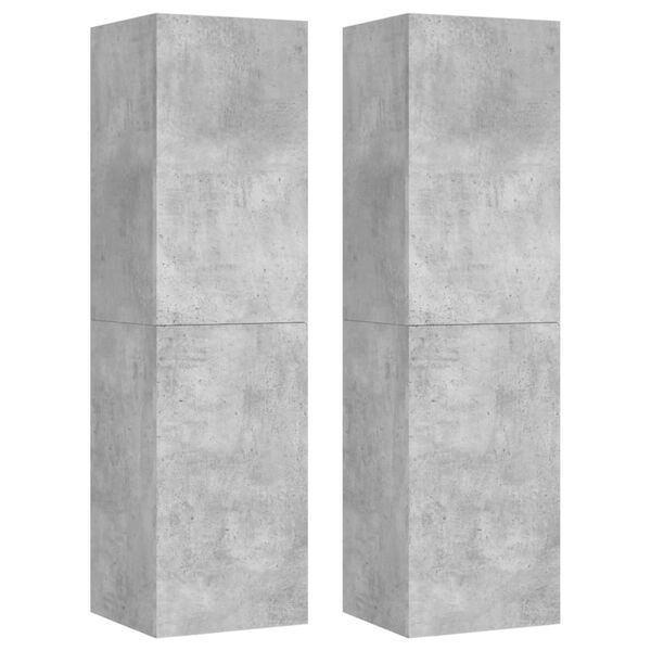 vidaXL Comode TV, 2 buc., gri beton, 30,5x30x110 cm, lemn prelucrat