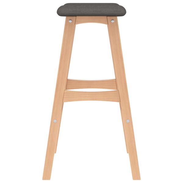 vidaXL Scaune de bar, 2 buc., gri &icirc;nchis, material textil