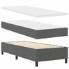 vidaXL Pat cu arcuri cu headboard Gri &icirc;nchis 80 x 200 cm țesătură