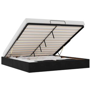 vidaXL Cadru de pat otoman fără saltea Negru 180x200 cm catifea