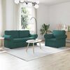 vidaXL Canapea 2 pcs Verde &icirc;nchis 175 x 82 x 80 cm țesătură