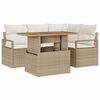 vidaXL Set de canapele pentru grădină 5 pcs Bej Rattan poli