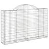 vidaXL Coșuri gabion arcuite 12 buc, 200x30x120/140cm, fier galvanizat