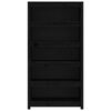 vidaXL Bibliotecă, negru, 80x35x154 cm, lemn masiv de pin