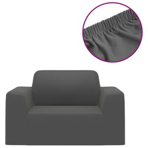 vidaXL Husă elastică pentru canapea poliester jersey antracit
