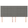 vidaXL Tăblie de pat gri &icirc;nchis 160x5x118/128 cm, material textil