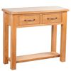 vidaXL Masă consolă cu 2 sertare, 83x30x73 cm, lemn masiv de stejar