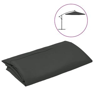 vidaXL P&acirc;nză de schimb umbrelă de soare consolă, antracit, 300 cm