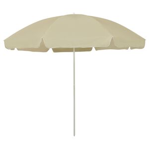 vidaXL Umbrelă de soare de plajă, galben nisipiu, 300 cm