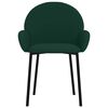 vidaXL Scaune de bucătărie, 2 buc., verde &icirc;nchis, catifea