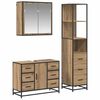 vidaXL Set de mobilier pentru baie 3 buc. Stejar Artizanal