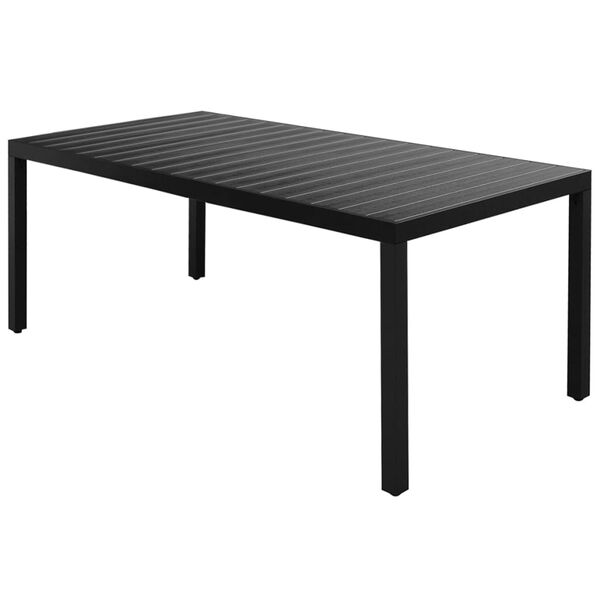 vidaXL Set mobilier de grădină, 9 piese, negru, ratan PVC