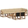 vidaXL Set de canapele de exterior cu pernă 9 pcs Natural și Bej