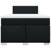 vidaXL Pat box spring cu saltea, negru, 120x190 cm, catifea